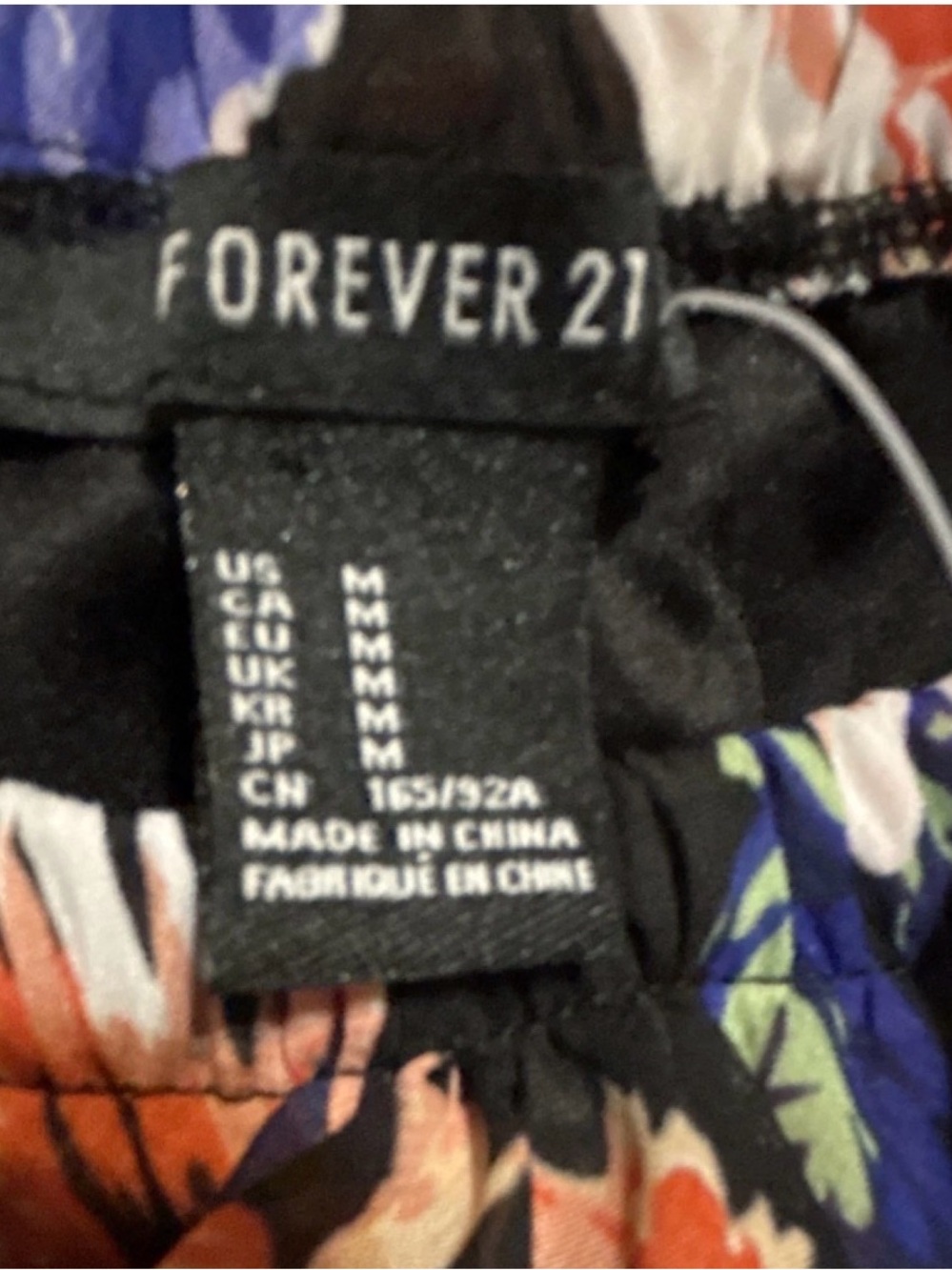 Forever 21 Navy Maxi Skirt with Pink & Blue Floral Print - Picture 3 of 5